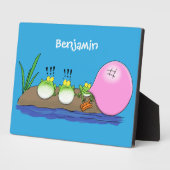 Cute grappige kikkers bubblegum cartoon illustrati fotoplaat (Zijkant)