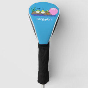 Cute grappige kikkers bubblegum cartoon illustrati golfheadcover