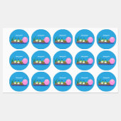 Cute grappige kikkers bubblegum cartoon illustrati labels (Vel)