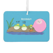 Cute grappige kikkers bubblegum cartoon illustrati luchtverfrisser (Achterkant)