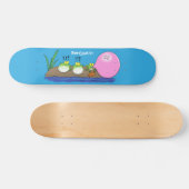 Cute grappige kikkers bubblegum cartoon illustrati persoonlijk skateboard (Horizontaal)