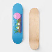 Cute grappige kikkers bubblegum cartoon illustrati persoonlijk skateboard (Voorkant)