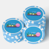 Cute grappige kikkers bubblegum cartoon illustrati poker chips (Opstapeling)