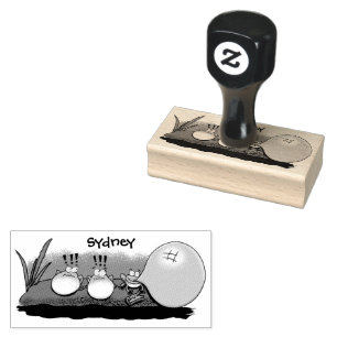 Cute grappige kikkers bubblegum cartoon illustrati rubberstempel