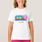 Cute grappige kikkers bubblegum cartoon illustrati t-shirt (Voorkant)