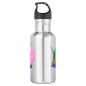 Cute grappige kikkers bubblegum cartoon illustrati waterfles  (Achterkant)