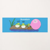 Cute grappige kikkers bubblegum cartoon illustrati yogamat (Achterkant (horizontaal))