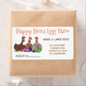 Cute grappige kippen Eidooi cartoon Etiket (Insitu)