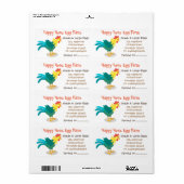 Cute grappige kippen Eidooi cartoon Etiket (Full Sheet)