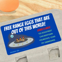 Cute grappige kippen in cartoon-eikarton