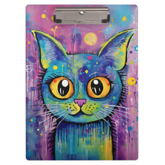 Cute Grappige Kitty Kat Mixed Media Dier Huisdier Klembord