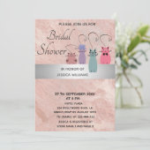 Cute grappige kleurrijke katten roos goudmarmer kaart (Staand voorkant)