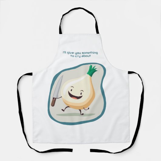 Cute grappige kok- of ui-schort schort (Voorkant)