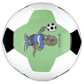 Cute grappige Komodo dragon die voetbal cartoon sp (Gedraaid)