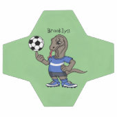 Cute grappige Komodo dragon die voetbal cartoon sp (Enkel)