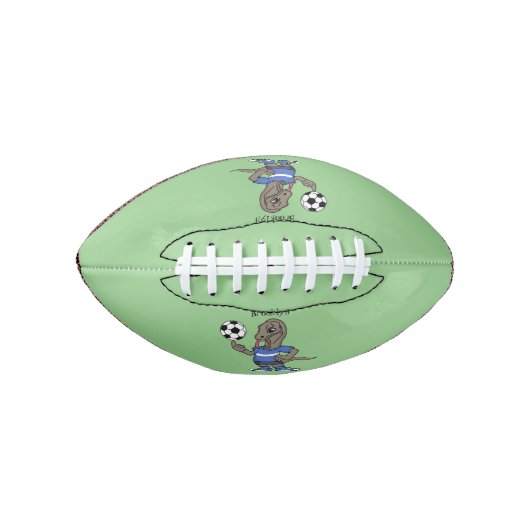 Cute grappige Komodo dragon die voetbal cartoon sp American Football (Voorkant)