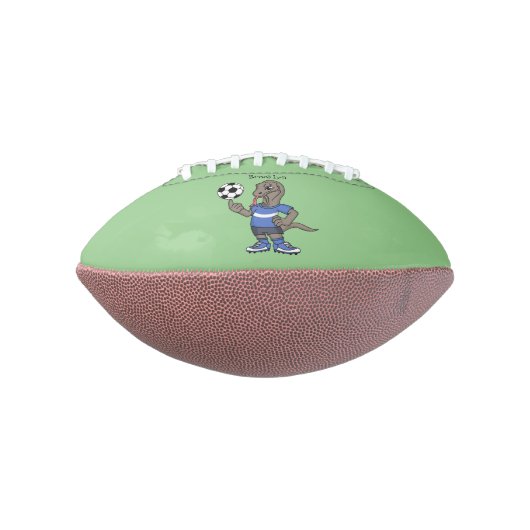 Cute grappige Komodo dragon die voetbal cartoon sp American Football (Gedraaid 90)