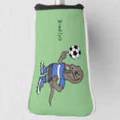 Cute grappige Komodo dragon die voetbal cartoon sp Golfheadcover (Draai 90)
