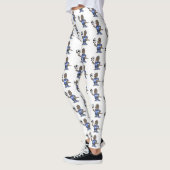 Cute grappige Komodo dragon die voetbal cartoon sp Leggings (Links)