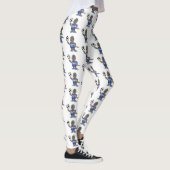 Cute grappige Komodo dragon die voetbal cartoon sp Leggings (Rechts)