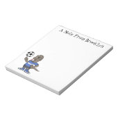 Cute grappige Komodo dragon die voetbal cartoon sp Notitieblok (Linkerzijde)