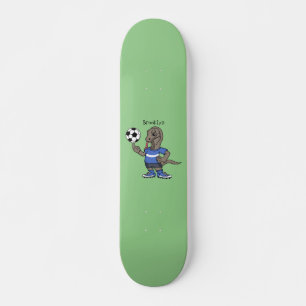 Cute grappige Komodo dragon die voetbal cartoon sp Persoonlijk Skateboard