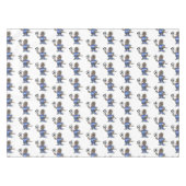 Cute grappige Komodo dragon die voetbal cartoon sp Tafelkleed (Voorkant (Horizontaal))