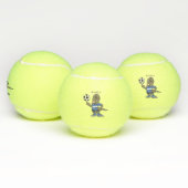 Cute grappige Komodo dragon die voetbal cartoon sp Tennisballen (Multi)