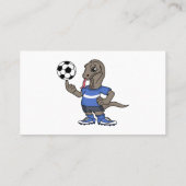 Cute grappige Komodo dragon die voetbal cartoon sp Visitekaartje (Achterkant)