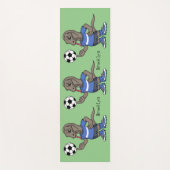 Cute grappige Komodo dragon die voetbal cartoon sp Yogamat (Voorkant)