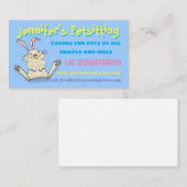 Cute grappige konijnenmakreelstaartedienst visitekaartje (Voorkant / Achterkant)