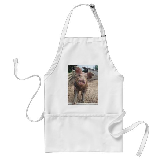 Cute, grappige moddervarken apron standaard schort (Voorkant)