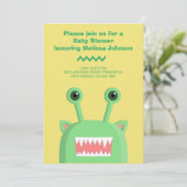 Cute Grappige Monster Baby Shower Kaart (Staand voorkant)