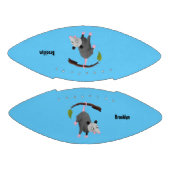 Cute grappige opossum aan de cartoon van de tak american football (Panelen)