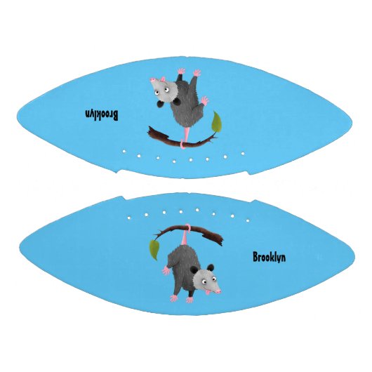 Cute grappige opossum aan de cartoon van de tak american football (Panelen)