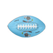 Cute grappige opossum aan de cartoon van de tak american football (Voorkant)