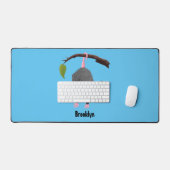 Cute grappige opossum aan de cartoon van de tak bureaumat (Keyboard & Muis)