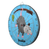 Cute grappige opossum aan de cartoon van de tak dartbord (Voorkant Rechts)