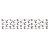 Cute grappige opossum aan de cartoon van de tak korte tafelloper (Horizontaal)