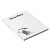 Cute grappige opossum aan de cartoon van de tak notitieblok (Schuin)