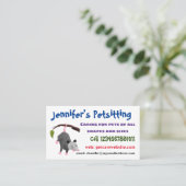 Cute grappige opossum aan de cartoon van de tak visitekaartje (Staand voorkant)