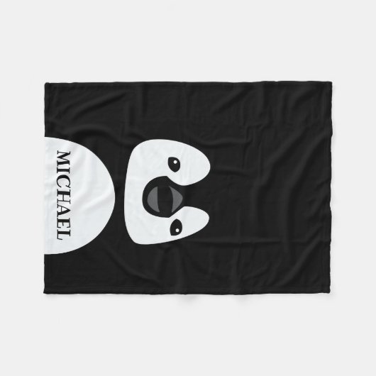 Cute grappige Penguin Fleece Deken (Voorkant (Horizontaal))
