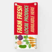 Cute grappige plantaardige producten voor verkoop spandoek (Verticaal)