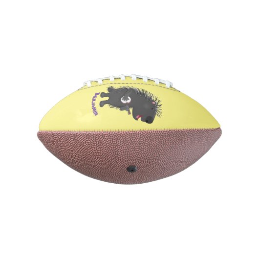 Cute grappige porcupine die banjo-cartoon speelt american football (Gedraaid 270)