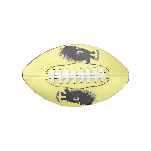 Cute grappige porcupine die banjo-cartoon speelt american football (Voorkant)
