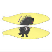 Cute grappige porcupine die banjo-cartoon speelt basketbal (Panelen)