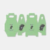 Cute grappige porcupine die banjo-cartoon speelt bedankdoosjes (Uitgevouwen)