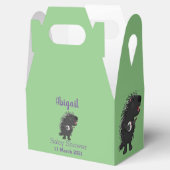 Cute grappige porcupine die banjo-cartoon speelt bedankdoosjes (Geopend)