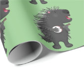 Cute grappige porcupine die banjo-cartoon speelt cadeaupapier (Rol Hoek)
