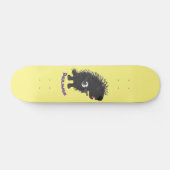 Cute grappige porcupine die banjo-cartoon speelt persoonlijk skateboard (Horizontaal)